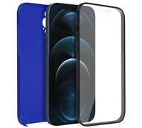 Coque Apple iPhone 12 Pro Max Protection Arrière Rigide et Avant Souple bleu