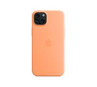 Apple Coque en silicone MagSafe iPhone 15 Plus Orange Sorbet Orange