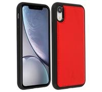 Coque Apple iPhone XR Protection Rigide Cuir Véritable Akashi - Rouge