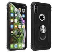 Coque iPhone XS Max Bi matière Rigide et Souple Bague Support Vidéo noir