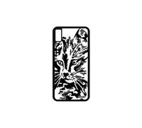 Coque Apple iPhone XS Max silicone chat 256 Go artistique etui chaton peinture a