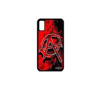 Coque Apple iPhone XS silicone anarchie tag cover street art tattoo rock 4G case