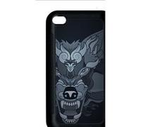 Coque Apple Ipod Touch 4 Loup Fond Gris G