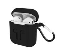 Coque AirPods 1 / 2 Souple Anti-traces Anti-rayures avec Mousqueton noir
