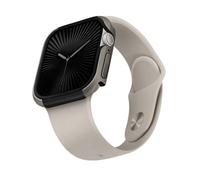 Coque Apple Watch 46 mm - UNIQ - Valencia - Titane Argenté - Protection Intégrale - Confort Optimal