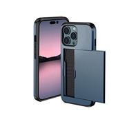 Coque arrière avec porte-cartes pour iPhone 14 Pro - Bleu foncé