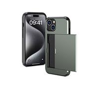 imoshion Coque arrière avec porte-cartes pour Apple iPhone 15 - Vert foncé