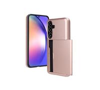 Coque arrière avec porte-cartes pour Samsung Galaxy S25 FE - Rose Doré