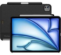 Coque Arrière avec Porte Stylet pour iPad Air 11 Pouces (M3) 2025/(M2) 2024, iPad Air 5ème/4ème, iPad Pro 11 2022/2021/2020/2018, Compatible avec Votre Clavier(Clavier Pas Inclus)-Noir