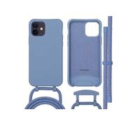 Coque arrière Color avec cordon amovible et MagSafe pour iPhone 12 (Pro) - Ash Blue
