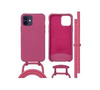 Coque arrière Color avec cordon amovible et MagSafe pour iPhone 12 (Pro) - Raspberry