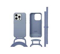 imoshion Coque arrière Color avec cordon amovible et MagSafe pour Apple iPhone 15 Pro - Ash Blue