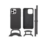 Coque arrière Color avec cordon amovible et MagSafe pour iPhone 15 Pro Max - Black Coffee