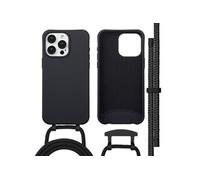 Coque arrière Color avec cordon amovible et MagSafe pour iPhone 15 Pro Max - Noir