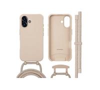 imoshion Coque arrière Color avec cordon amovible et MagSafe pour Apple iPhone 16 - Nude