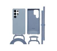 imoshion Coque arrière Color avec cordon amovible et MagSafe pour Samsung Galaxy S25 Ultra - Ash Blue