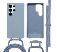 imoshion Coque arrière Color pour Samsung Galaxy S25 Ultra avec cordon amovible et MagSafe Ash Blue