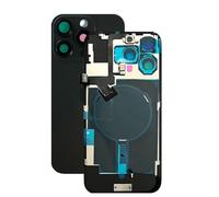 Coque arrière, couvercle de batterie compatible avec iPhone 16 Pro Max Series.16Pro Max Pré-assemblé : avec câble flexible QI/NFC, aimant, support métallique, anneaux de caméra. Exactement comme sur