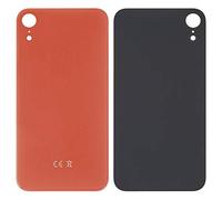 Coque arrière de rechange pour batterie compatible avec iPhone XR (orange, pas besoin de retirer le verre de l'appareil photo, grand trou)