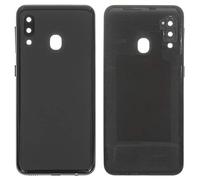 Coque arrière de rechange pour batterie compatible avec Samsung A202F/DS Galaxy A20e Noir