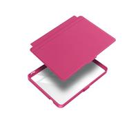 Coque arrière détachable en Acrylique Transparent, Compatible avec Kobo Clara 2E N506, Housse pour liseuse 6 Pouces, Cuir PU avec Veille Automatique(Rose Red)