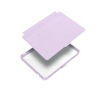 Coque arrière détachable en Acrylique Transparent, Compatible avec Kobo Clara 2E N506, Housse pour liseuse 6 Pouces, Cuir PU avec Veille Automatique(Purple)