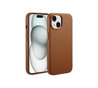 Accezz Coque arrière en cuir avec MagSafe pour Apple iPhone 15 - Sienna Brown