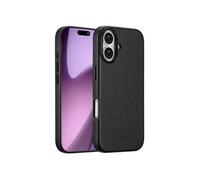 Accezz Coque arrière en cuir pour Apple iPhone 17 avec MagSafe – Onyx Black