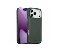 Accezz Coque arrière en cuir avec MagSafe pour Apple iPhone 17 Pro Max - Cedar Green