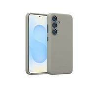 Accezz Coque arrière en cuir avec MagSafe pour Samsung Galaxy S25 - Light Grey
