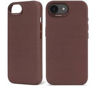 Coque arrière en cuir - DECODED - iPhone 16e - Compatible MagSafe - Marron chocolat - Rigide