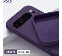 Coque arrière en Silicone liquide pour Google Pixel 9 8 7 6 5 Pro XL 9A 8A 7A 6A 5A 5G, Protection d'appareil photo, coque de téléphone souple Simple et originale Sakura Pink