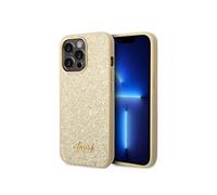 Guess Coque Glitter Flakes pour Apple iPhone 14 Pro - Dorée
