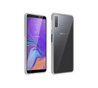 Coque Arrière + Film Verre Trempé écran Samsung Galaxy A7 2018 - Contour noir