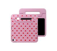 imoshion imoshion Coque arrière Kidsproof Design avec poignée pour iPad 11 (2025) 11 pouces A16 / iPad 10 (2022) 10.9 pouces Cœurs Rouges Rose