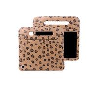 imoshion imoshion Coque arrière Kidsproof Design avec poignée pour Samsung Galaxy Tab A11 Plus / A9 Plus Motif panthère Beige