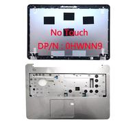 Coque arrière LCD pour Dell Inspiron 15-7537 7537 P36F,housse d'ordinateur portable argentée,coque astronomique,charnière,assistance de l'hypothèse,sans contact, Argenté