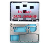 Coque arrière LCD pour Dell Inspiron 15-7537 7537 P36F,housse d'ordinateur portable argentée,coque astronomique,charnière,assistance de l'hypothèse,sans contact, Argenté