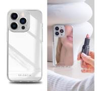 Coque arrière miroir Selencia pour iPhone 15 Pro - Argent