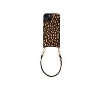 Selencia Nova coque arrière en cuir véritable avec porte-cartes pour Apple iPhone 14 / 13 - Fawn Chic