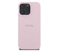 Coque Arrière pour iPhone 16 Pro à Texture Grainé MagSafe Guess Rose