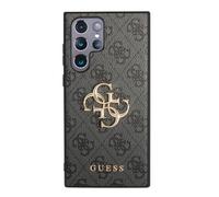 Guess GUHCS24L4GMGGR Coque Rigide pour S24 Ultra S928 Noir 4G Big Metal Logo