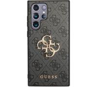 Guess GUHCS24L4GMGGR Coque Rigide pour S24 Ultra S928 Noir 4G Big Metal Logo