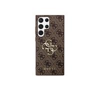 CG MOBILE Guess Samsung Galaxy S24 Ultra Hard Case 4G Big Metal Logo GUHCS24L4GMGBR pour Samsung Galaxy S24 Ultra Marron
