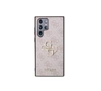 CG MOBILE Guess GUHCS24L4GMGPI Coque rigide pour S24 Ultra S928 Rose 4G Big Metal Logo
