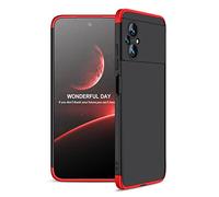 COQUE arrière pour Xiaomi Poco M5, de Protection Pare-Chocs améliorée, Housse Antichoc pour Xiaomi Poco M5-Rouge + Noir