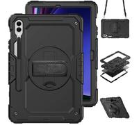 Coque rigide,Coque pour Samsung Galaxy Tab S9 FE Plus,Samsung Galaxy Tab S9 Plus,Samsung Galaxy Tab S10 Plus Accezz Rugged Backcover Shoulder Strap Noir G