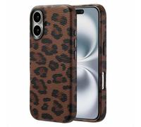 Coque arrière Selencia Sabi Panther Print avec MagSafe pour l'Apple iPhone 16 - Mocha Brown