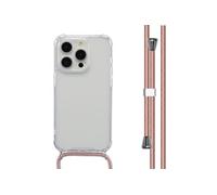 imoshion imoshion Coque arrière Transparente avec cordon iPhone 15 Pro Rose Doré Transparent