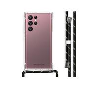 imoshion imoshion Coque arrière Transparente avec cordon Samsung Galaxy S22 Ultra Noir et Doré Transparent